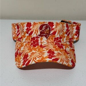 Tampa Bay Buccaneers NFL Tropical Floral Visor Orange White & Red